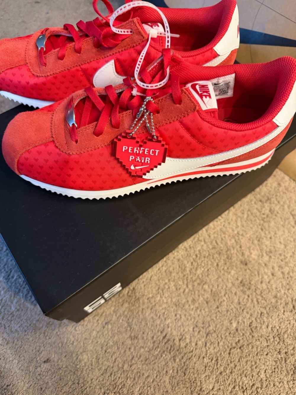 Nike Cortez Red Sneakers with White Swoosh